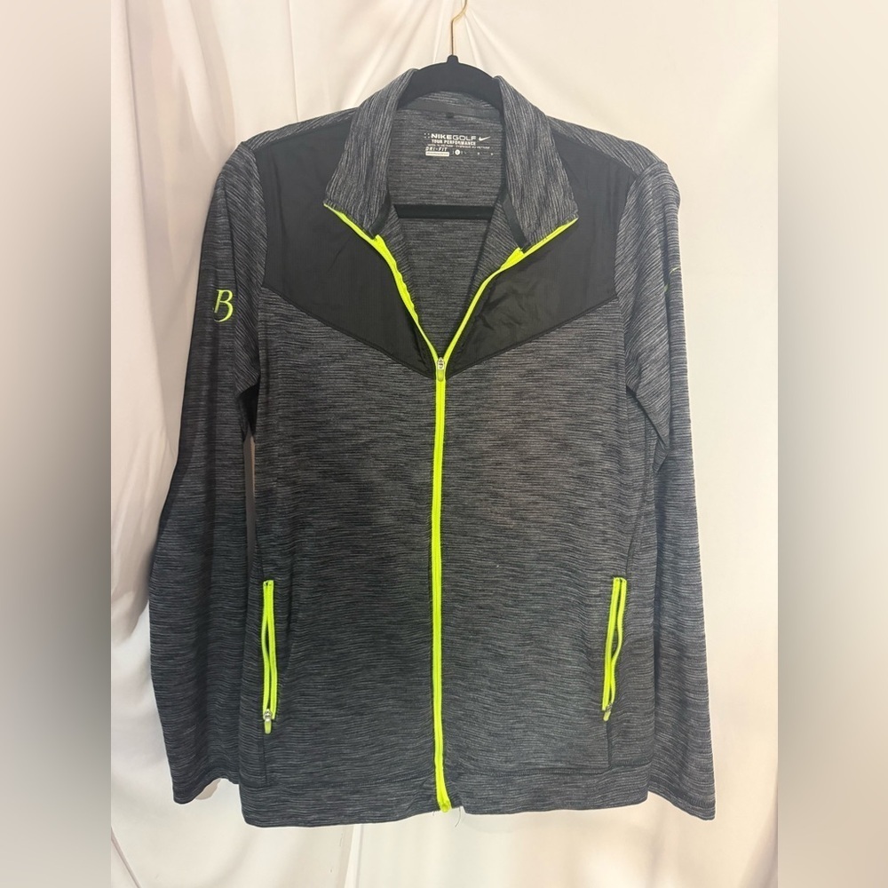 Nike Golf Jacket Women’s Dri Fit Tour Performance Full Zip Black Active